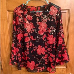 Roz&Ali petite large floral top
